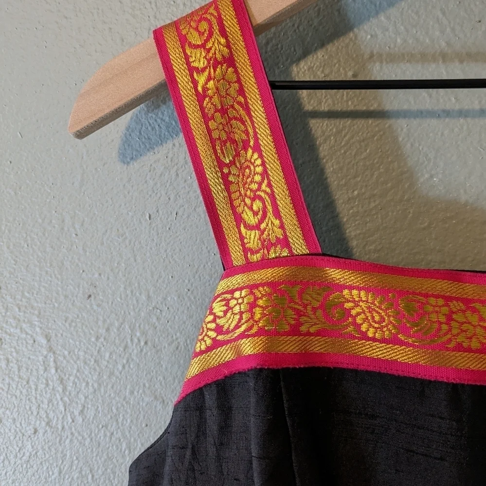 Vintage Y2K  Beaders Touch 100% Silk Midi Dress Size L - Picture 3 of 8